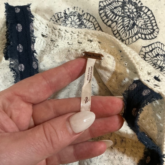 Free People Mandolin Embroidered Crochet Halter Top Boho Festival Tank - Picture 3 of 9